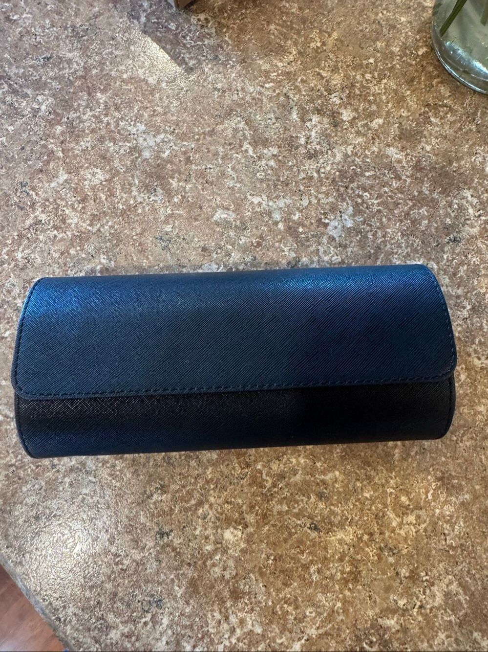 Black 3 Watch Travel Roll Case Storage Organizer Snap Closure Unbranded